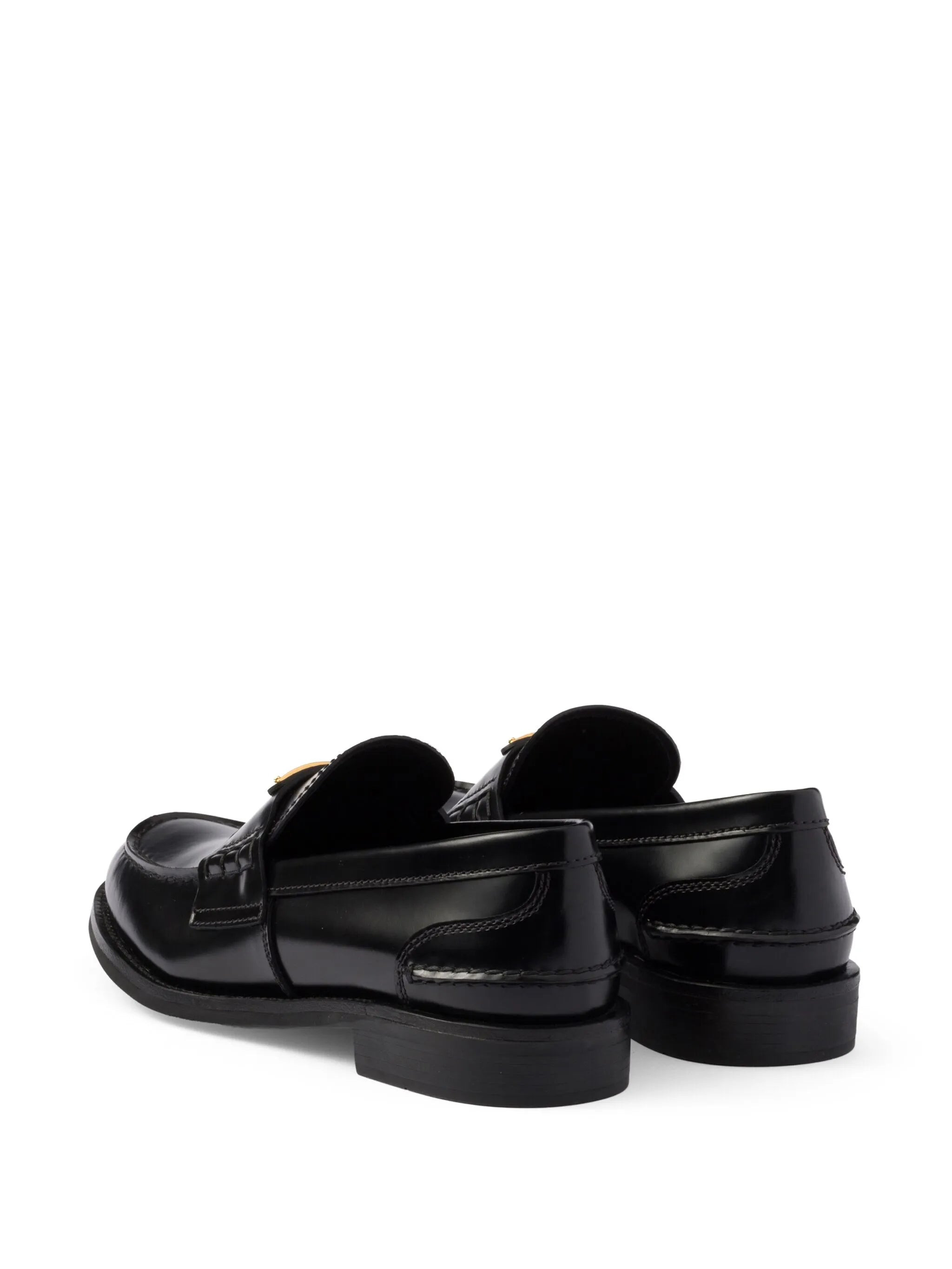 brushed leather loafers - 3