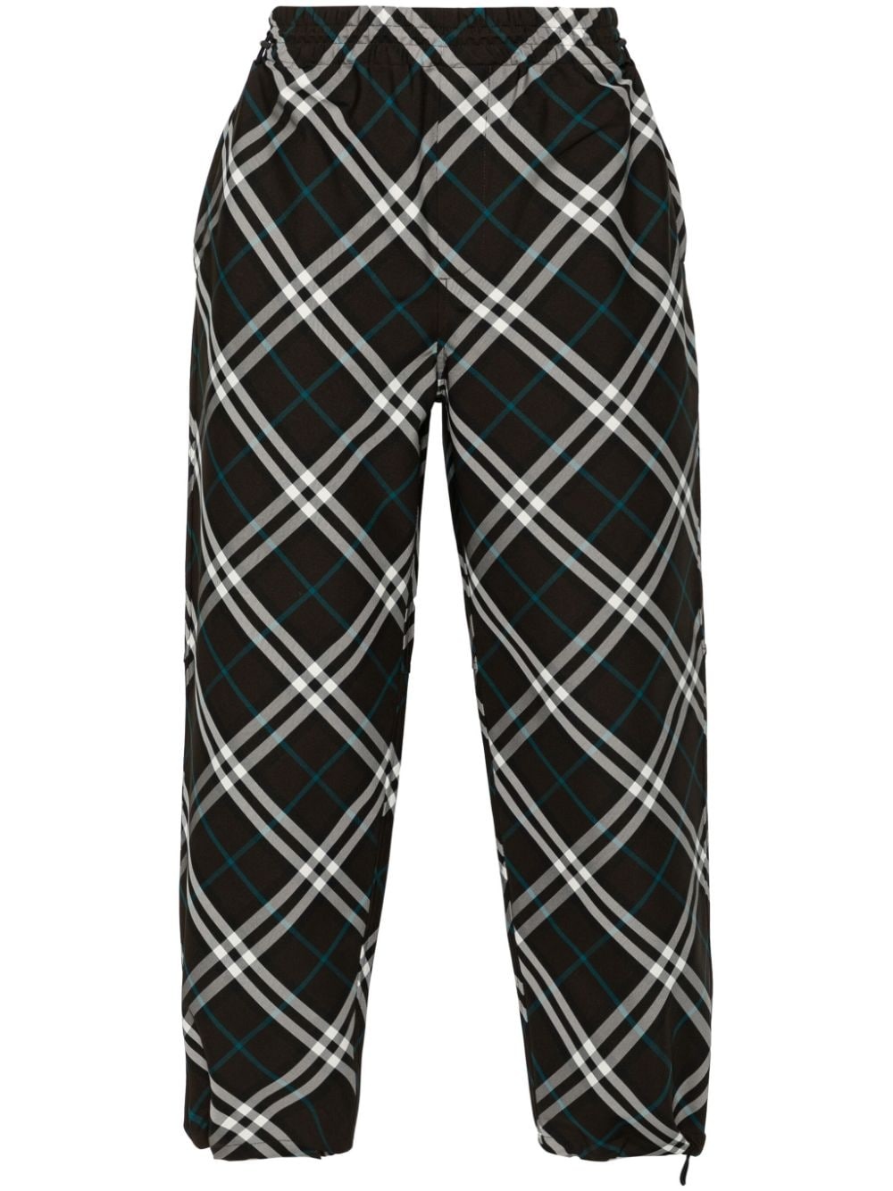 Vintage Check-print loose-cut trousers - 1