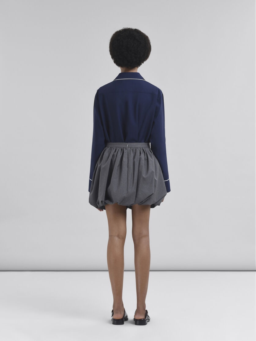 GREY WOOL BALLOON MINISKIRT - 3