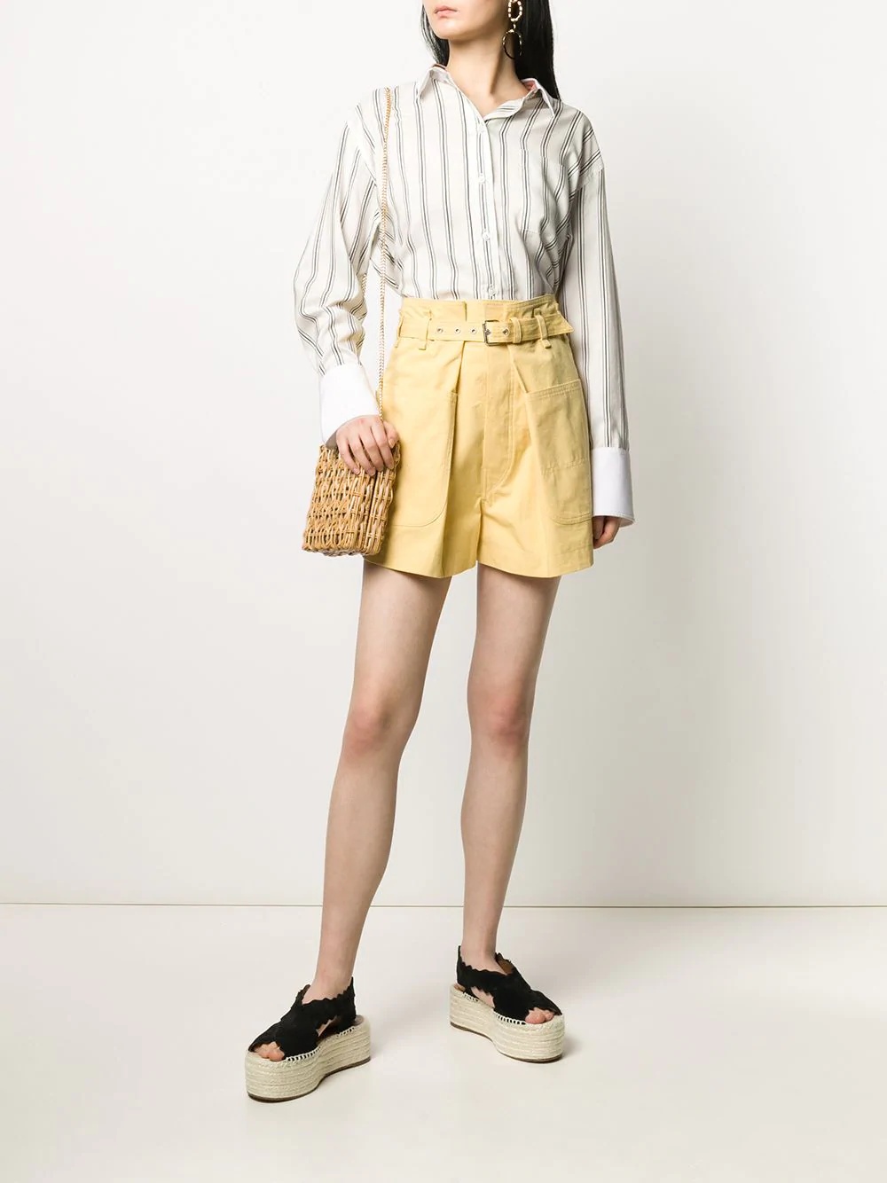 Ike belted cotton shorts - 2