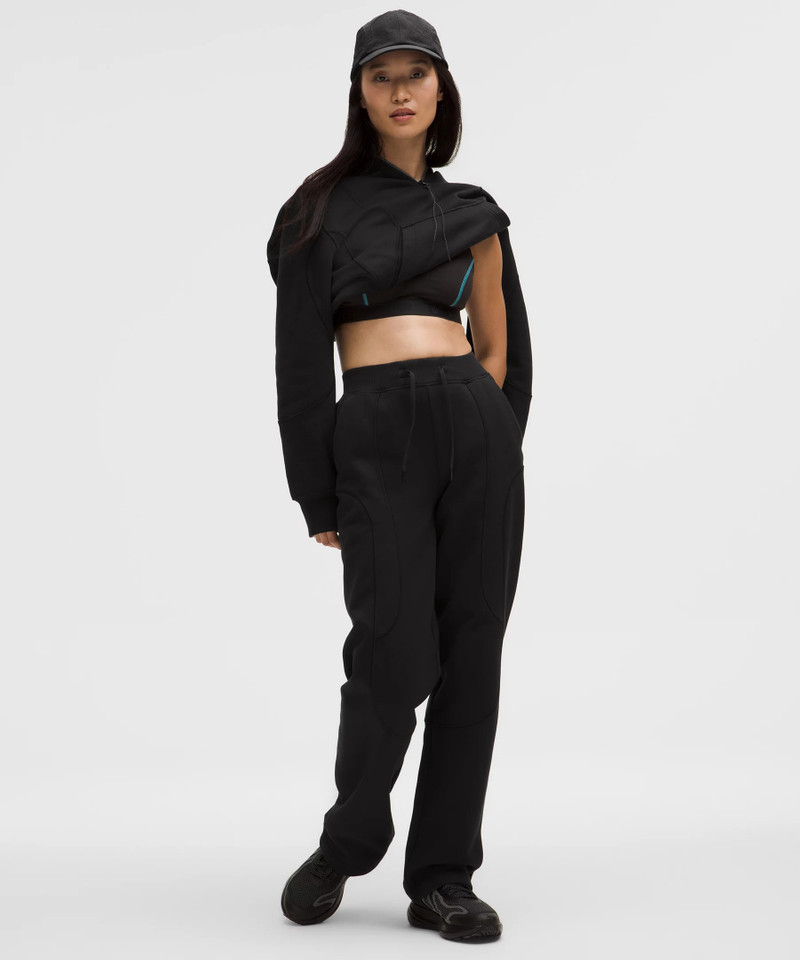 Cotton Fleece Mid-Rise Straight-Leg Pant *SLNSH Collection 1