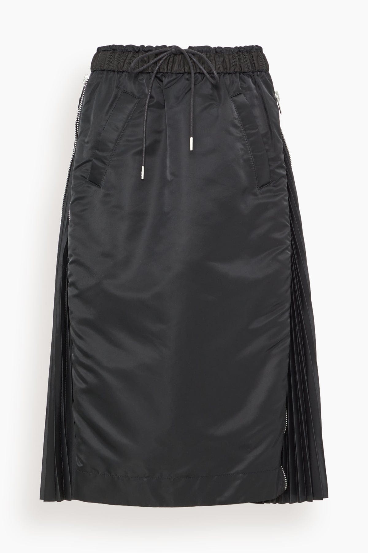 sacai Nylon Twill Skirt in Black | hampdenclothing | REVERSIBLE