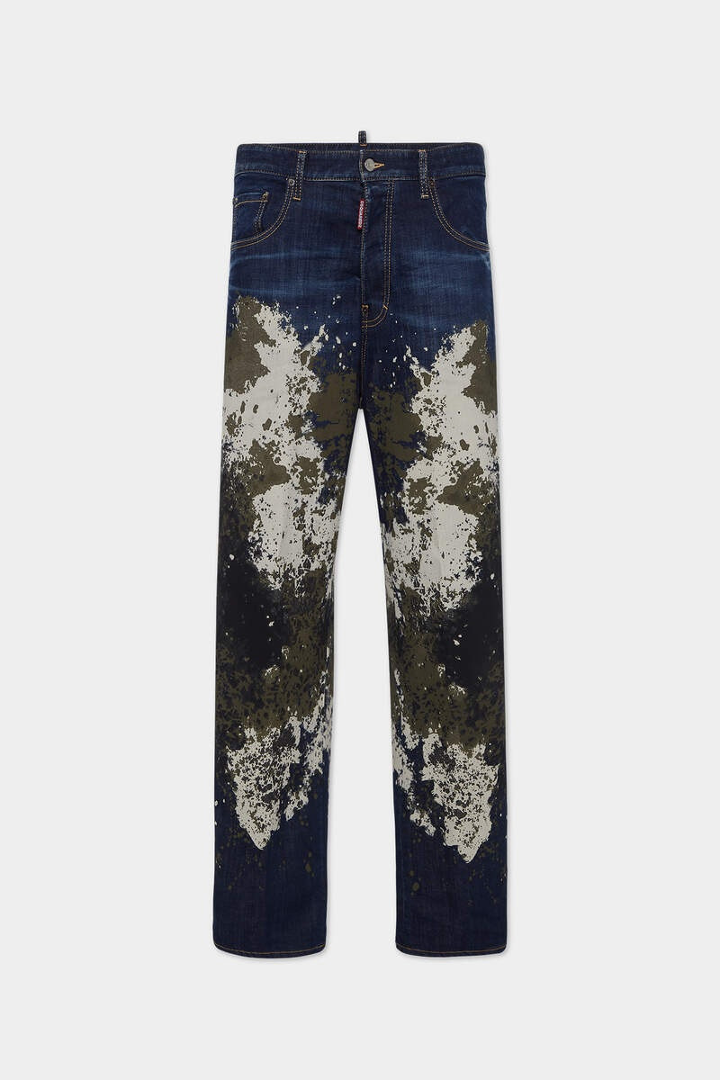 DARK URBAN CAMO WASH LOOSE JEANS - 1