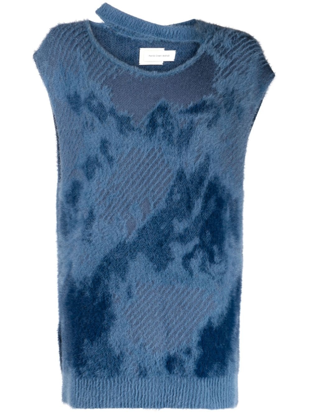 cut-out sleeveless jumper - 1