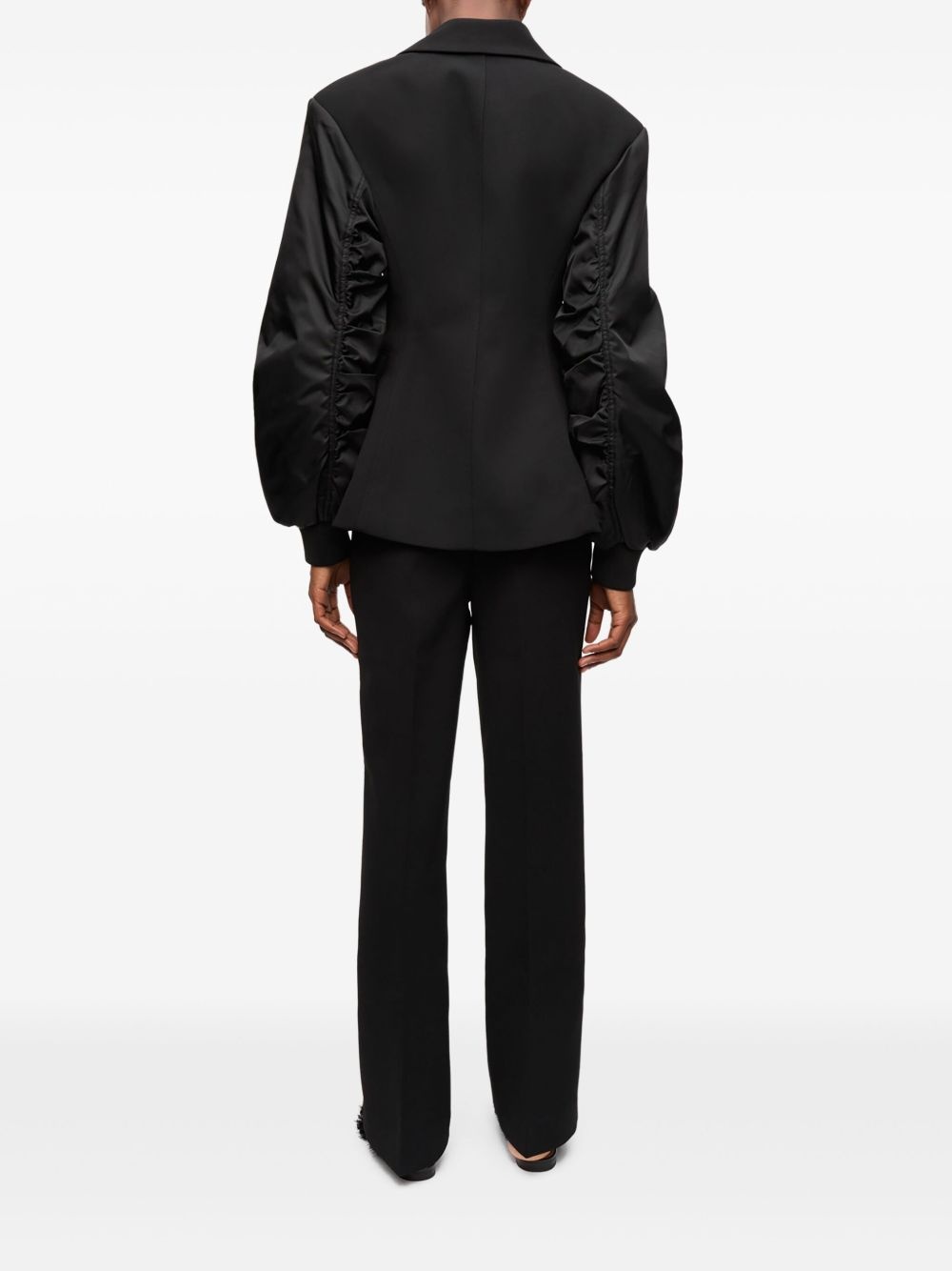 contrast-sleeve blazer - 3