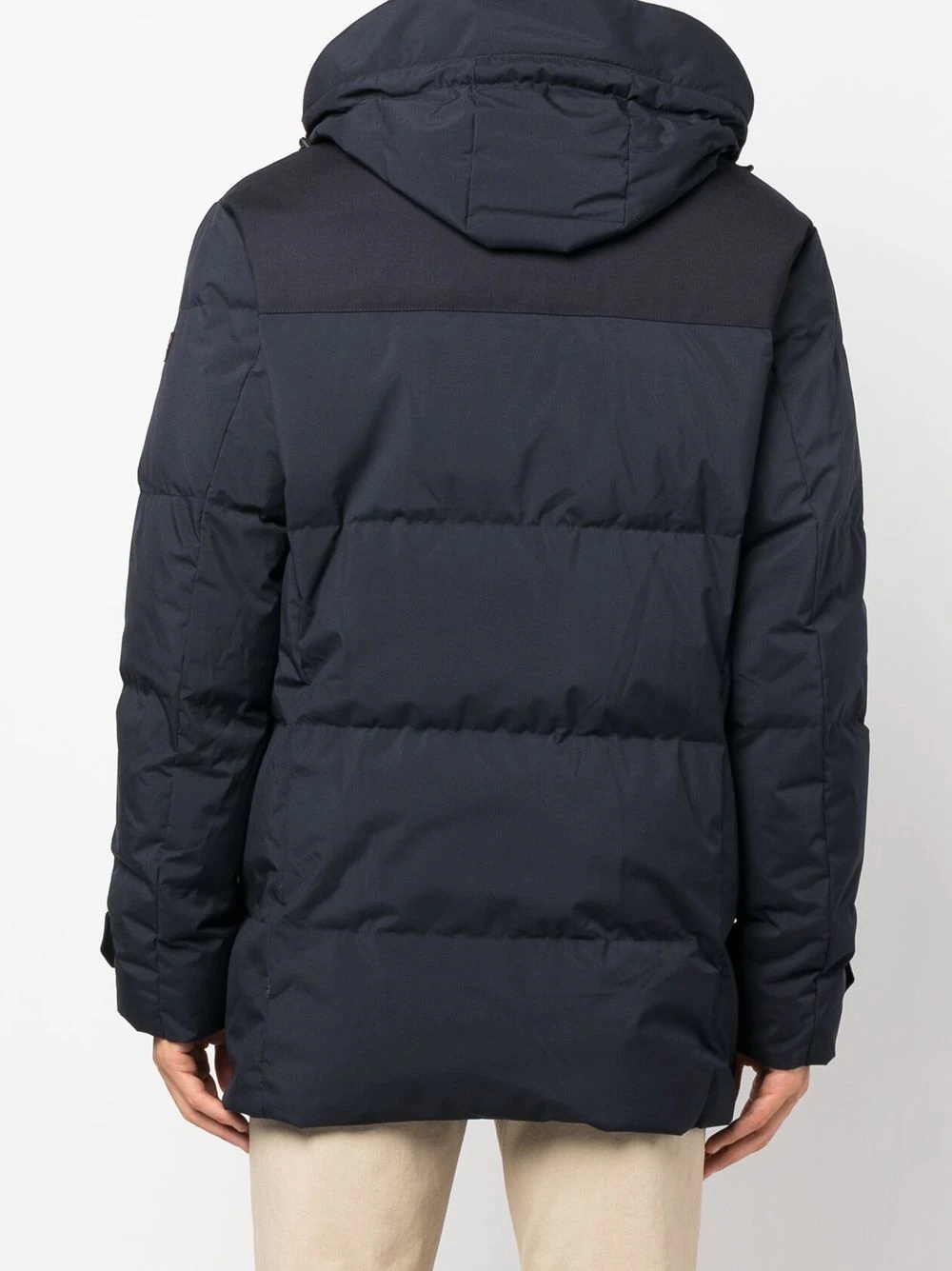 detachable-hood padded down coat - 4