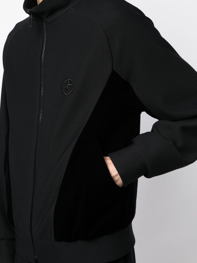 logo-embroidered zip-up jacket 5
