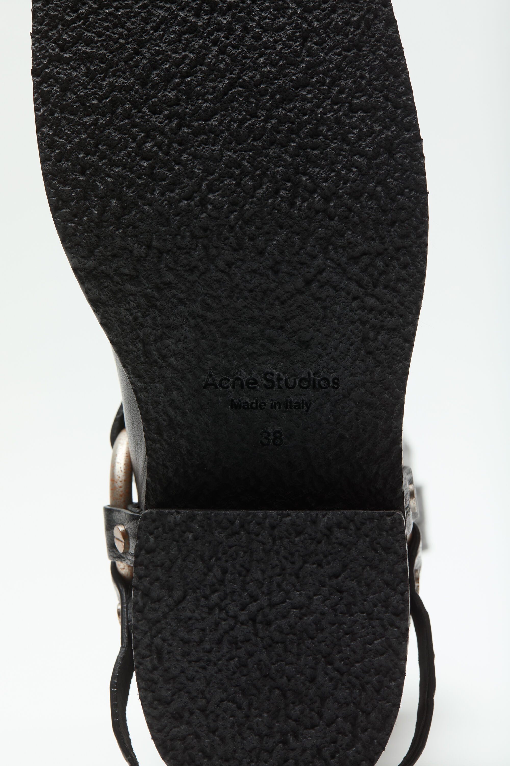 Leather buckle boots - Anthracite grey - 6