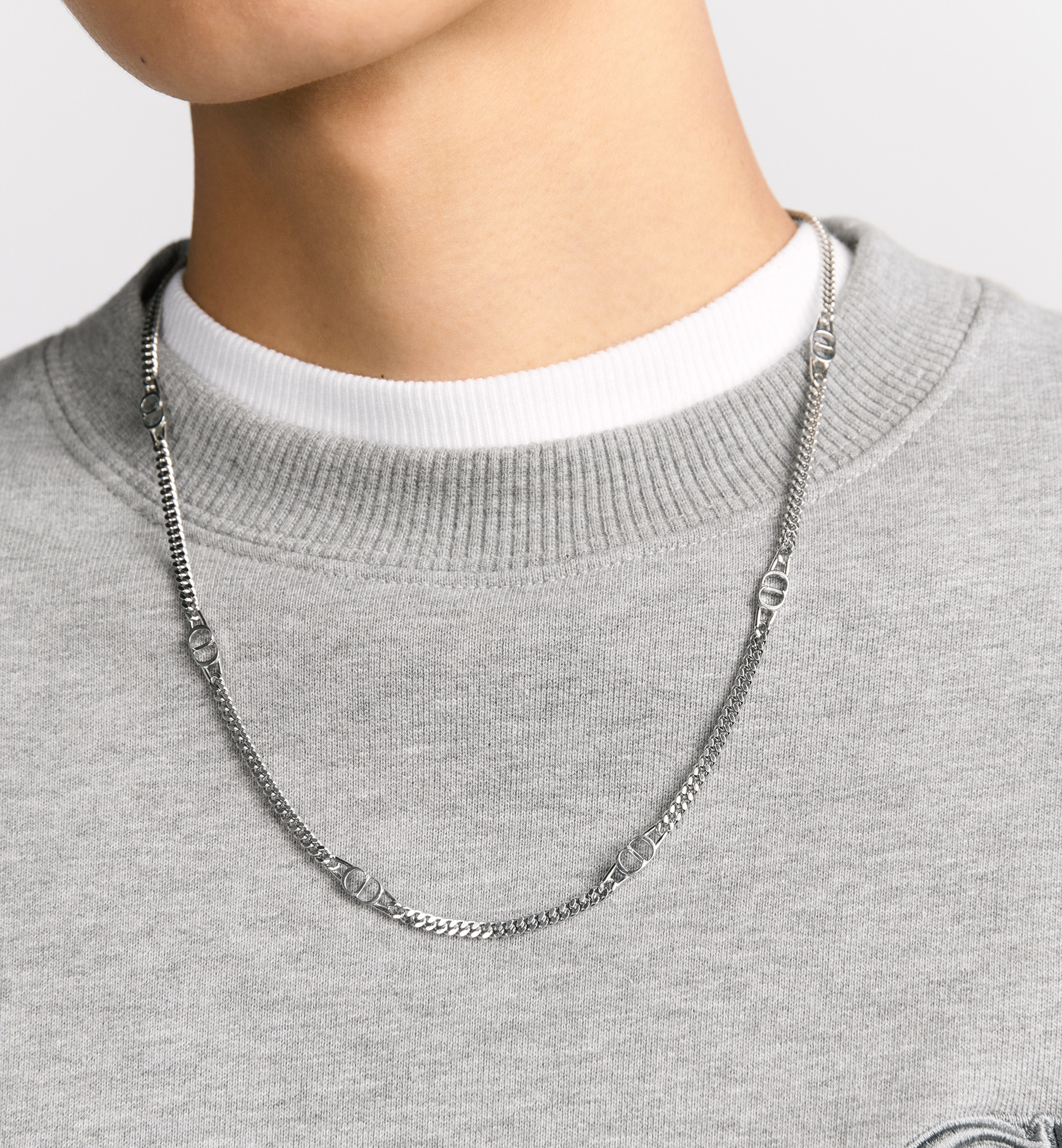 CD Icon Thin Chain Link Necklace - 3