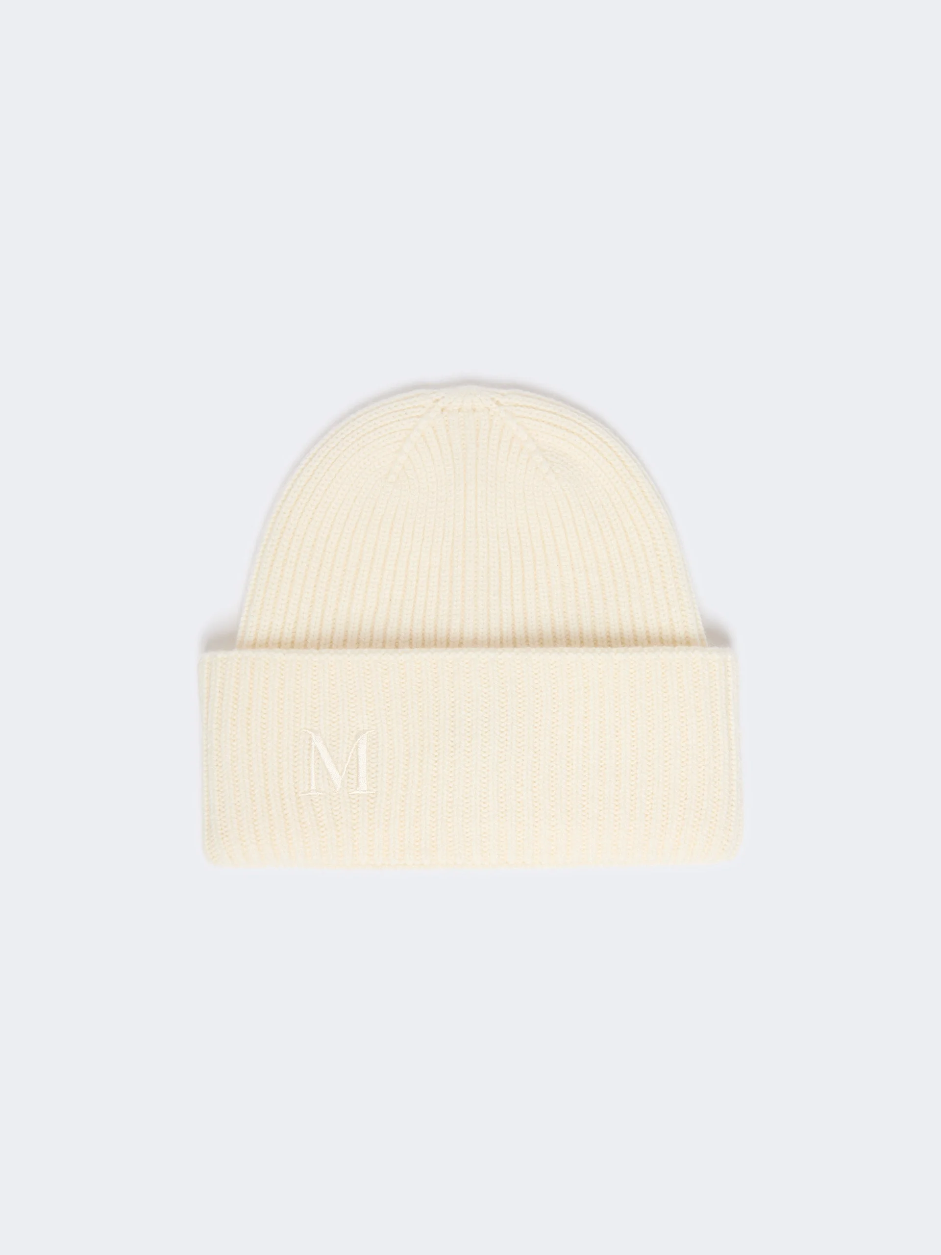 RETINA Ribbed cashmere beanie - IVORY - 1