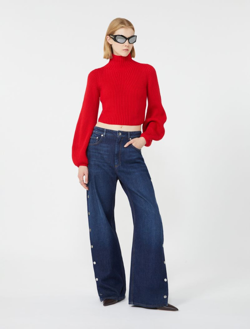 Sportmax Short pure wool sweater - red outlook
