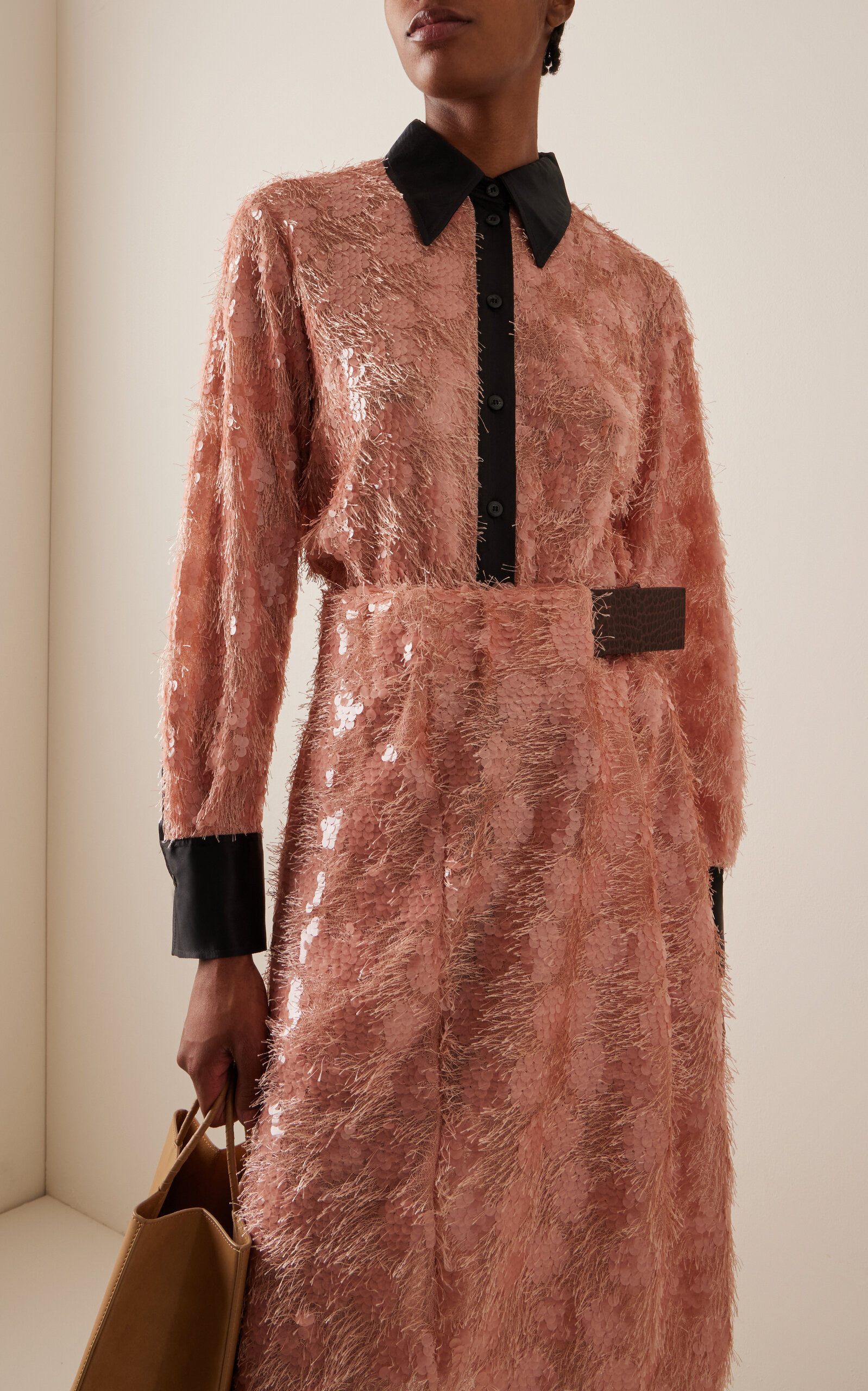Marlene Pendant-Sequined Shirt pink - 3