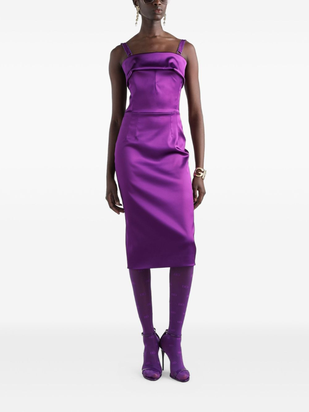 satin midi dress - 2