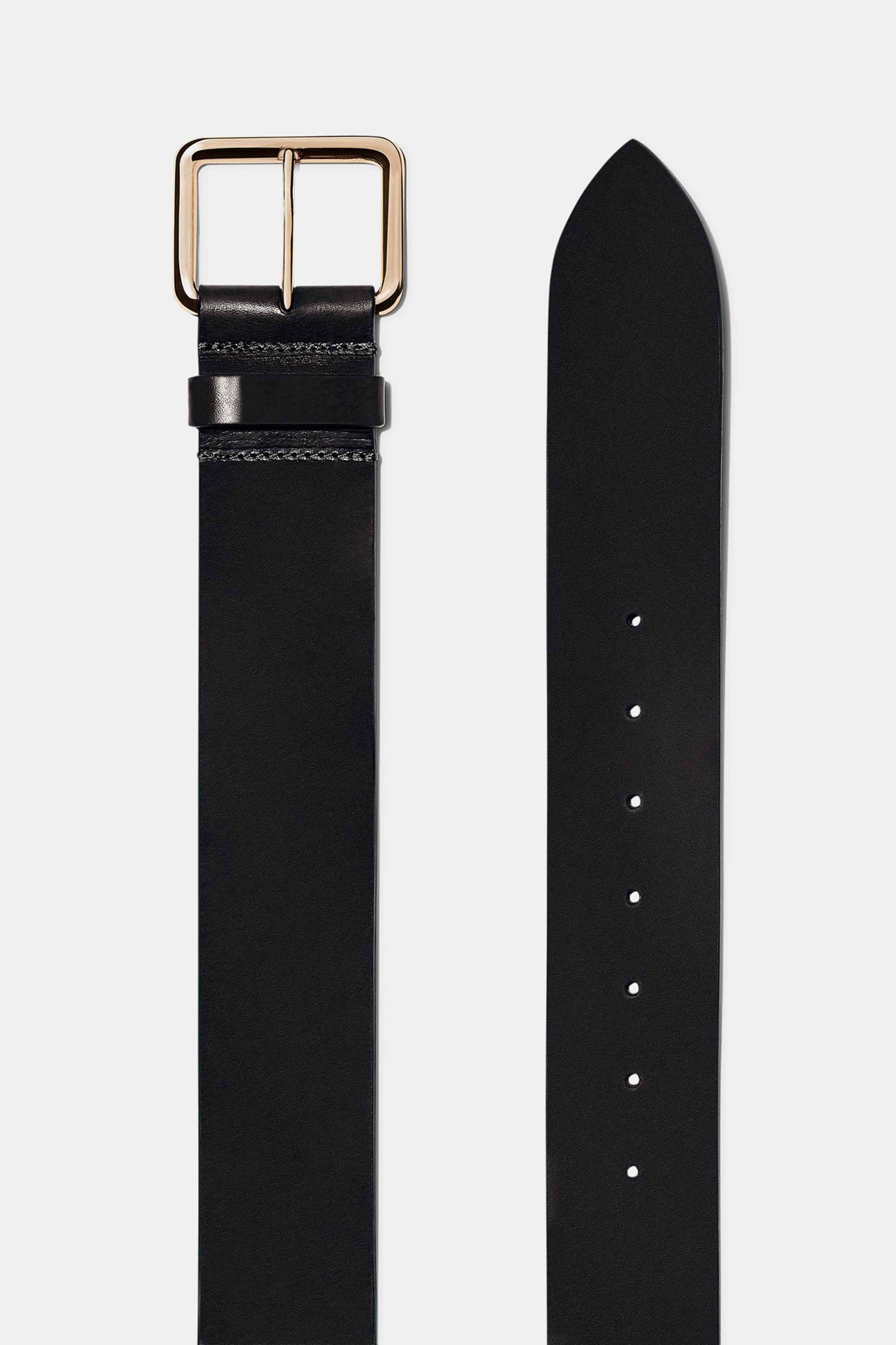 LARGO BELT IN BLACK WITH GOLD BUCKLE — EXCLUSIVE - 3