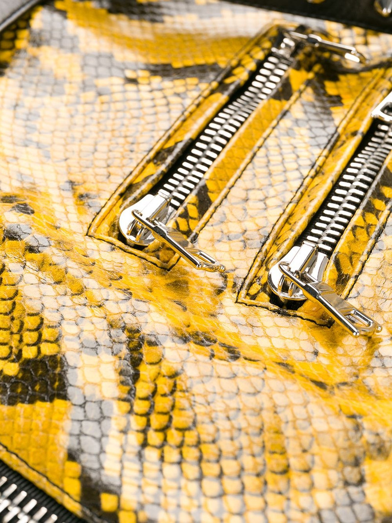 snake-effect mini skirt 7