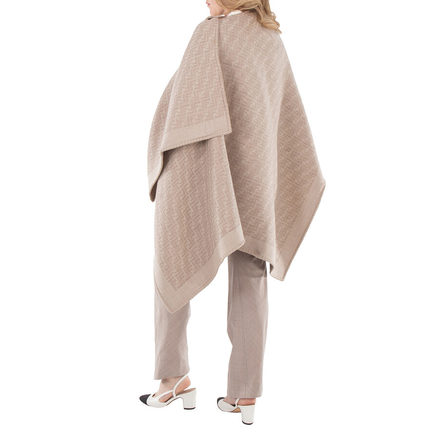 Fendi Asymmetric Design FF Poncho - 6