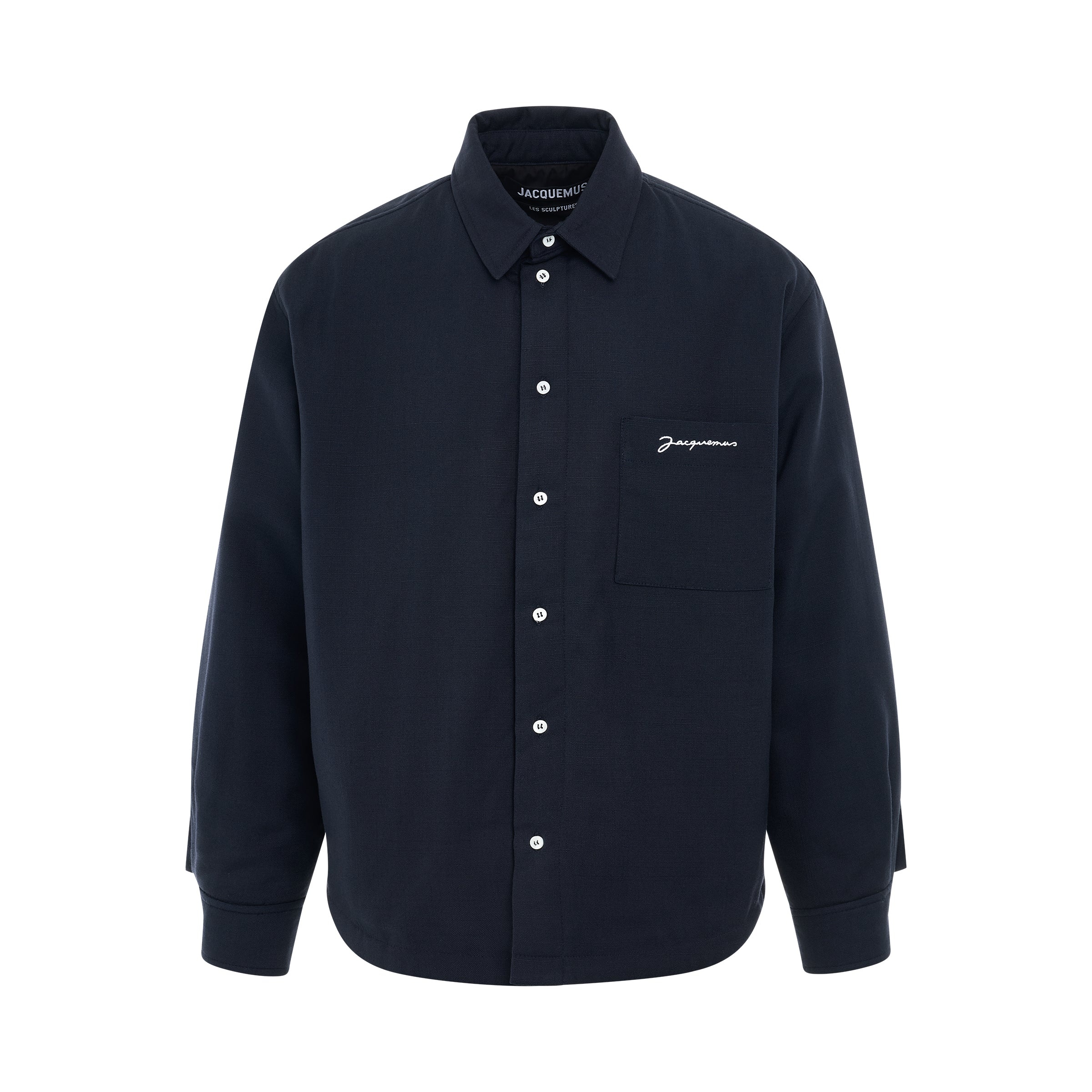 Boulanger Padded Overshirt in Dark Navy - 1