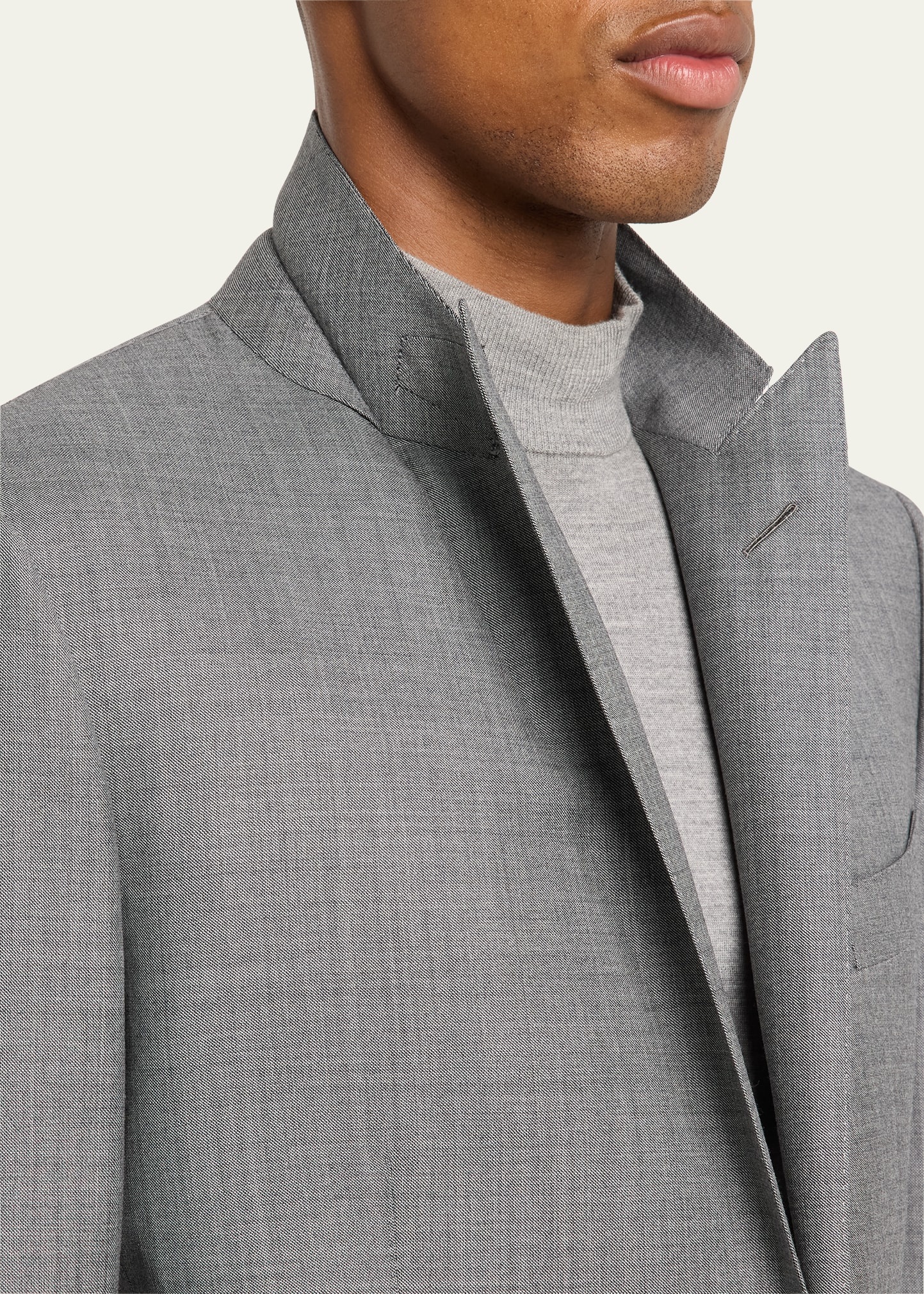 Men's Modern Fit Sharkskin Suit - 8