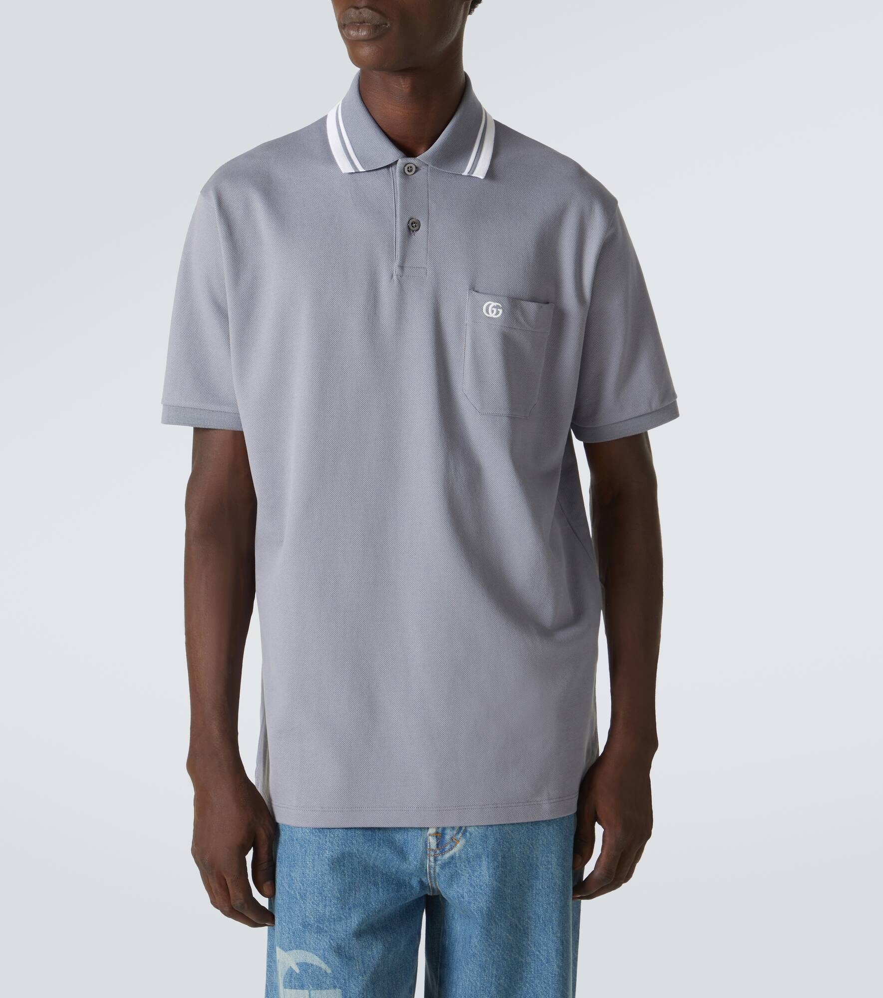 GG Web cotton-blend polo shirt - 3