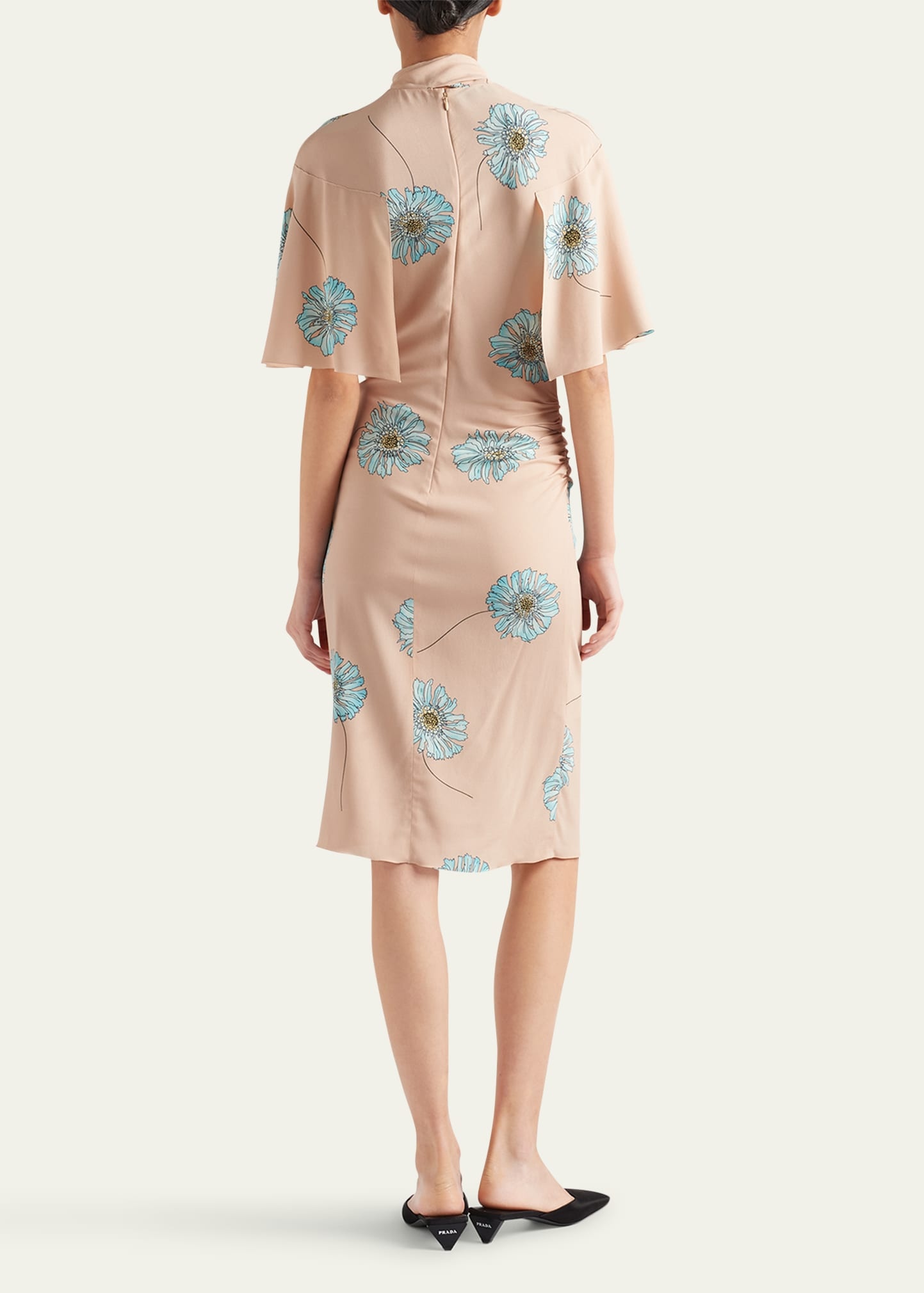 Sable Gerbera Tie-Neck Midi Dress - 3