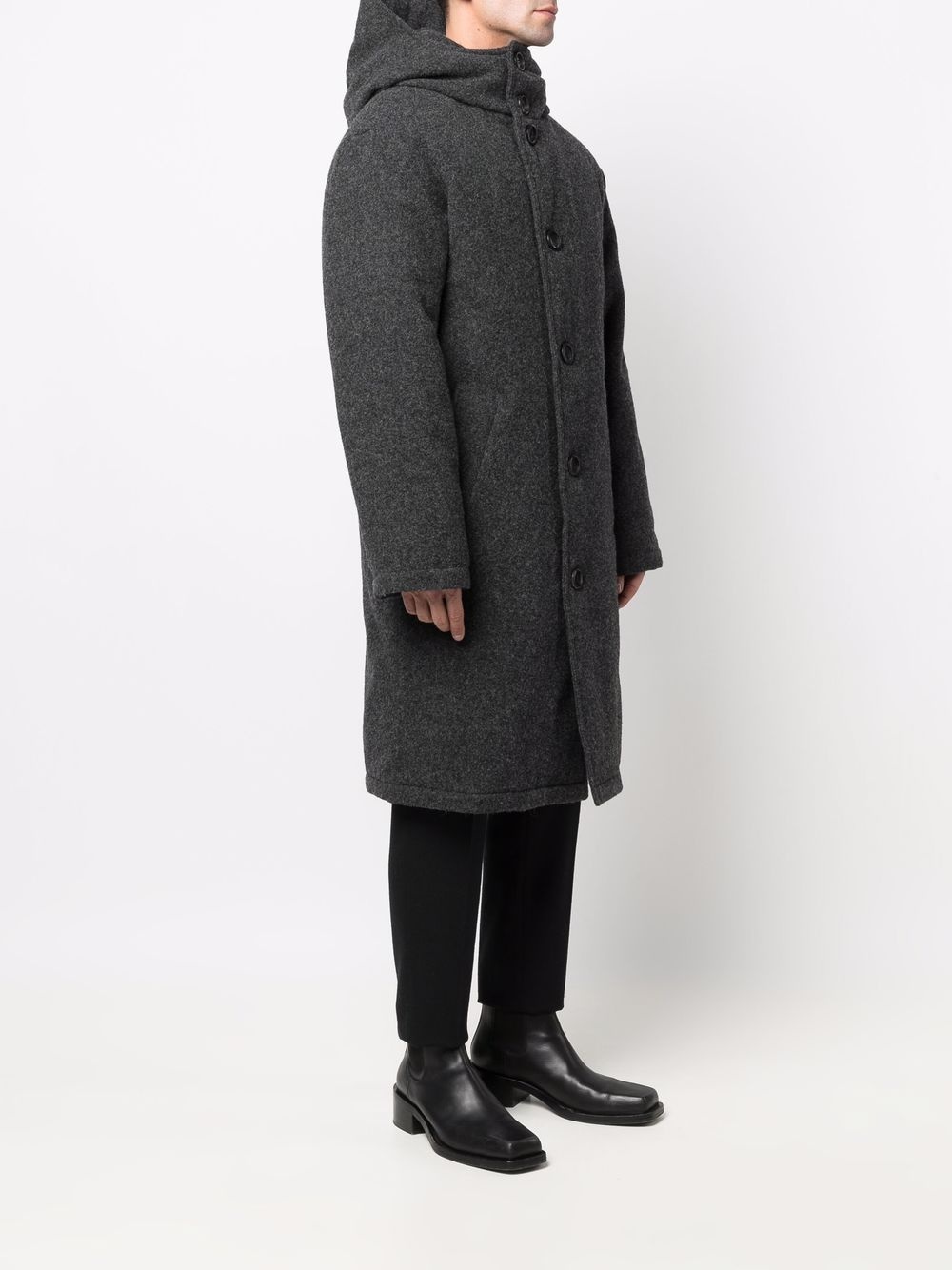single-breasted wool coat - 3