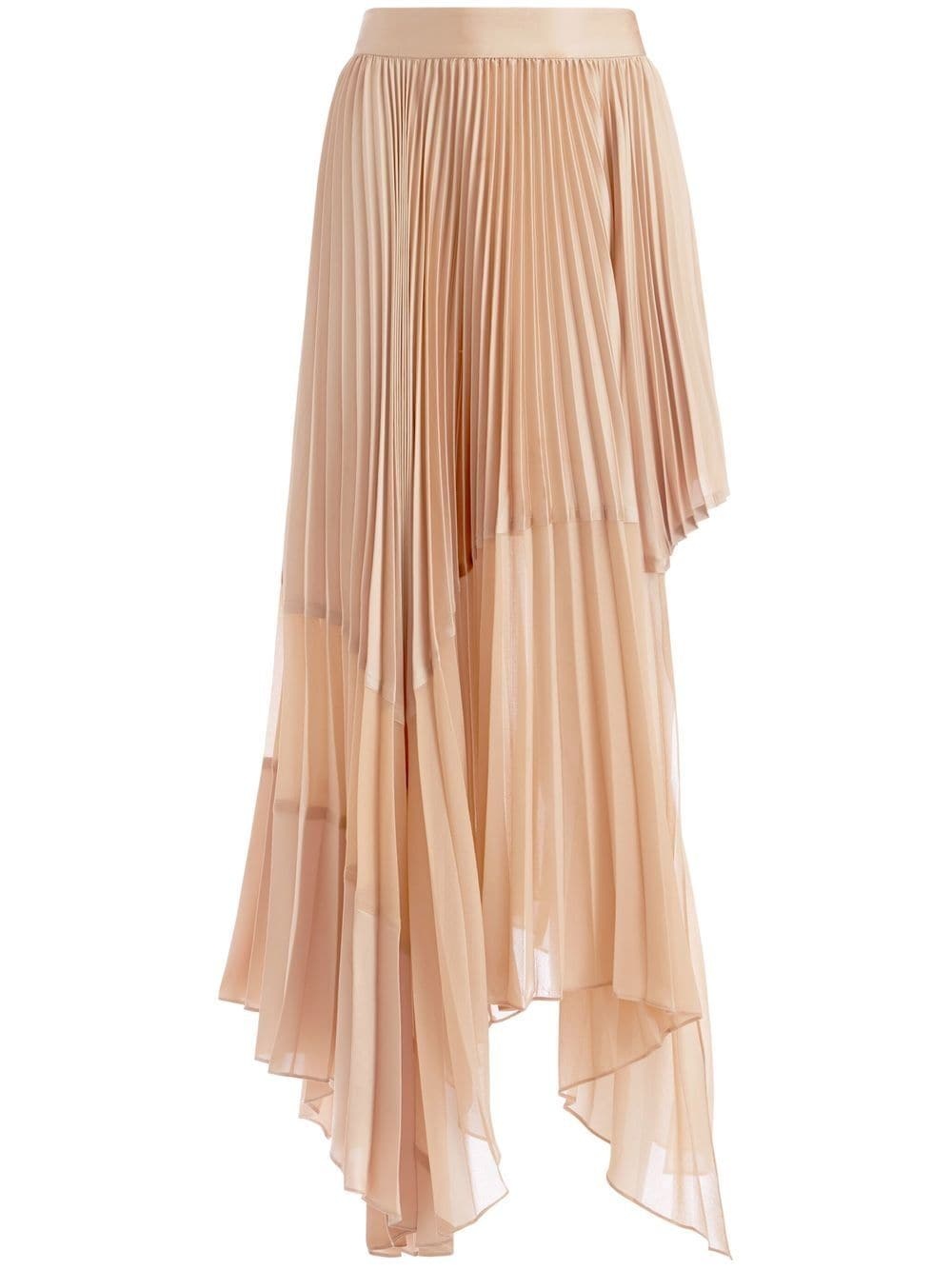 Fraley asymmetric pleated maxi skirt - 1