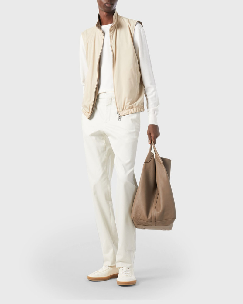 Loro Piana Men & apos;s Microfiber/Wool Reversible Zip Vest outlook