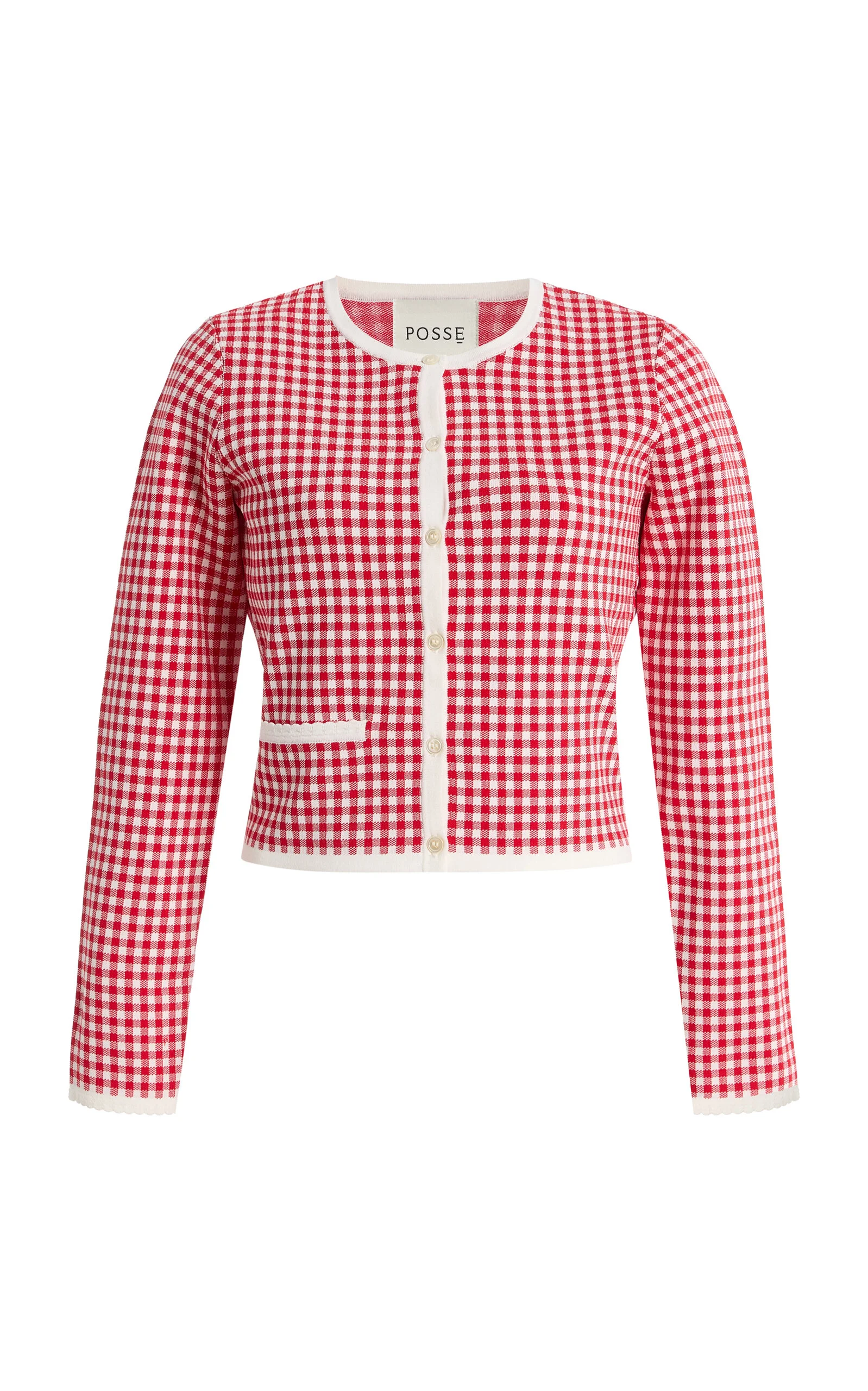 Micah Gingham Knit Cardigan - 1