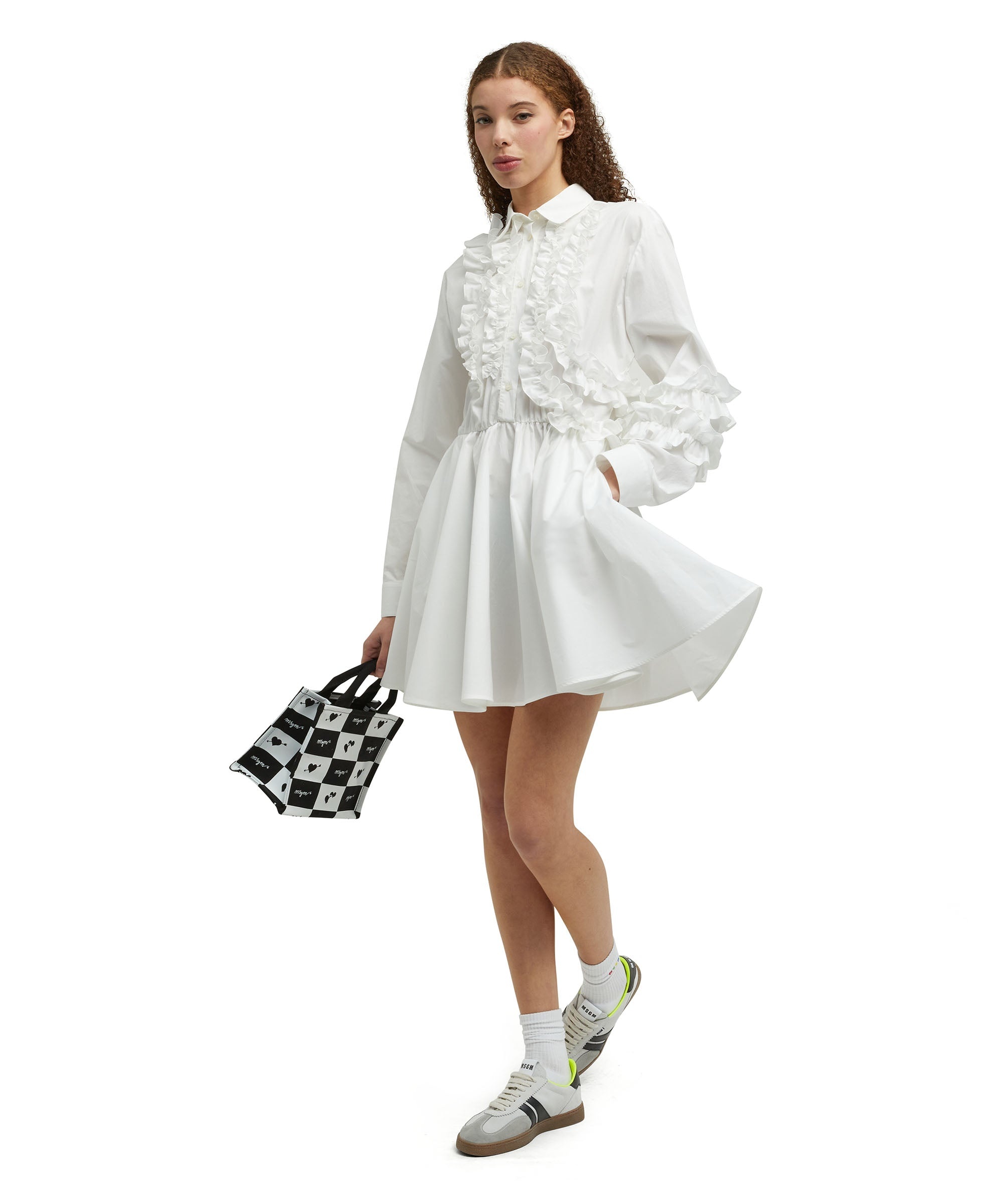 Poplin cotton midi dress - 5