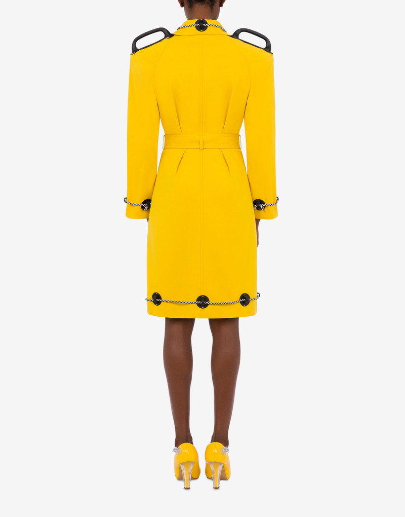 NAUTICAL DETAILS STRETCH SATIN TRENCH COAT 3