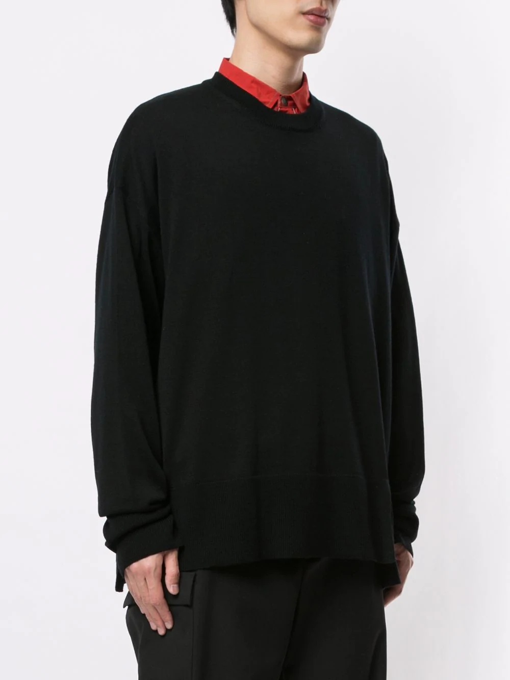 long-sleeve fitted jumper - 3