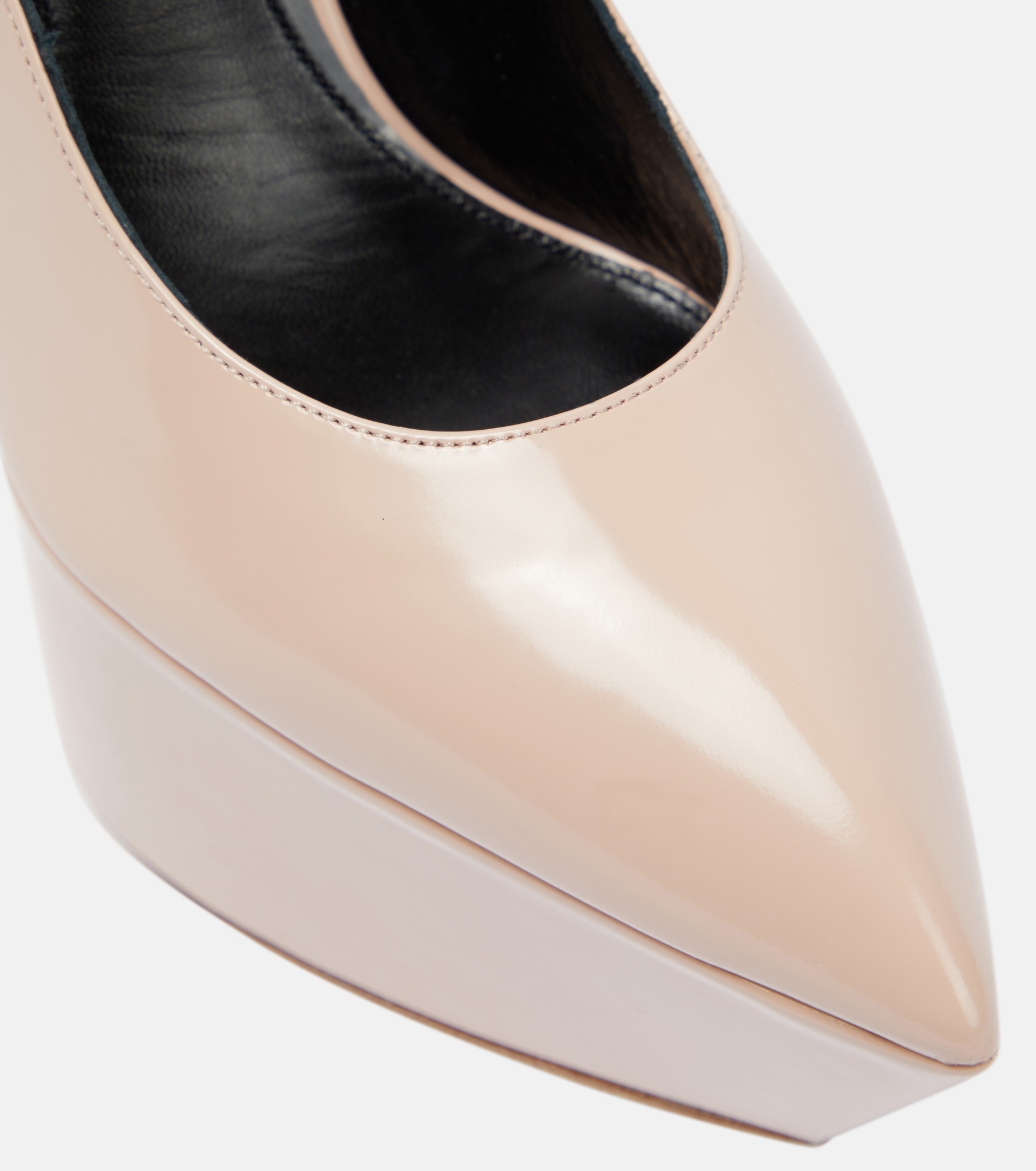 Platform leather pumps - 6