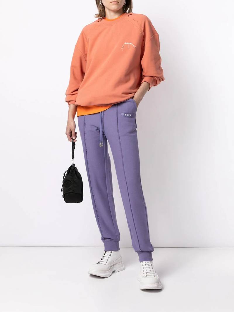 ADER error logo-embroidered oversize sweatshirt outlook