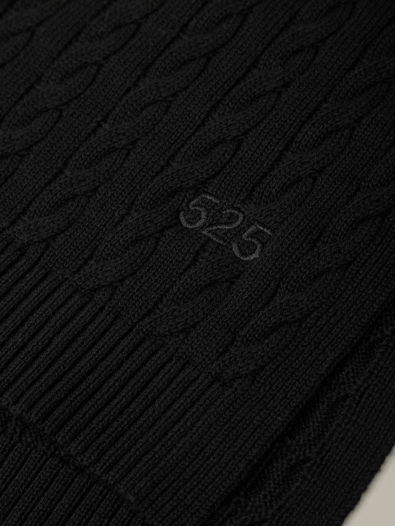 525 america Porter: Embroidered Cable Knit Cotton Scarf outlook