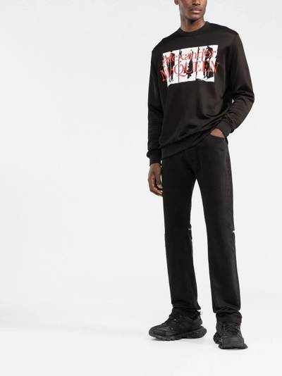 Alexander McQueen logo-print crew-neck sweatshirt outlook