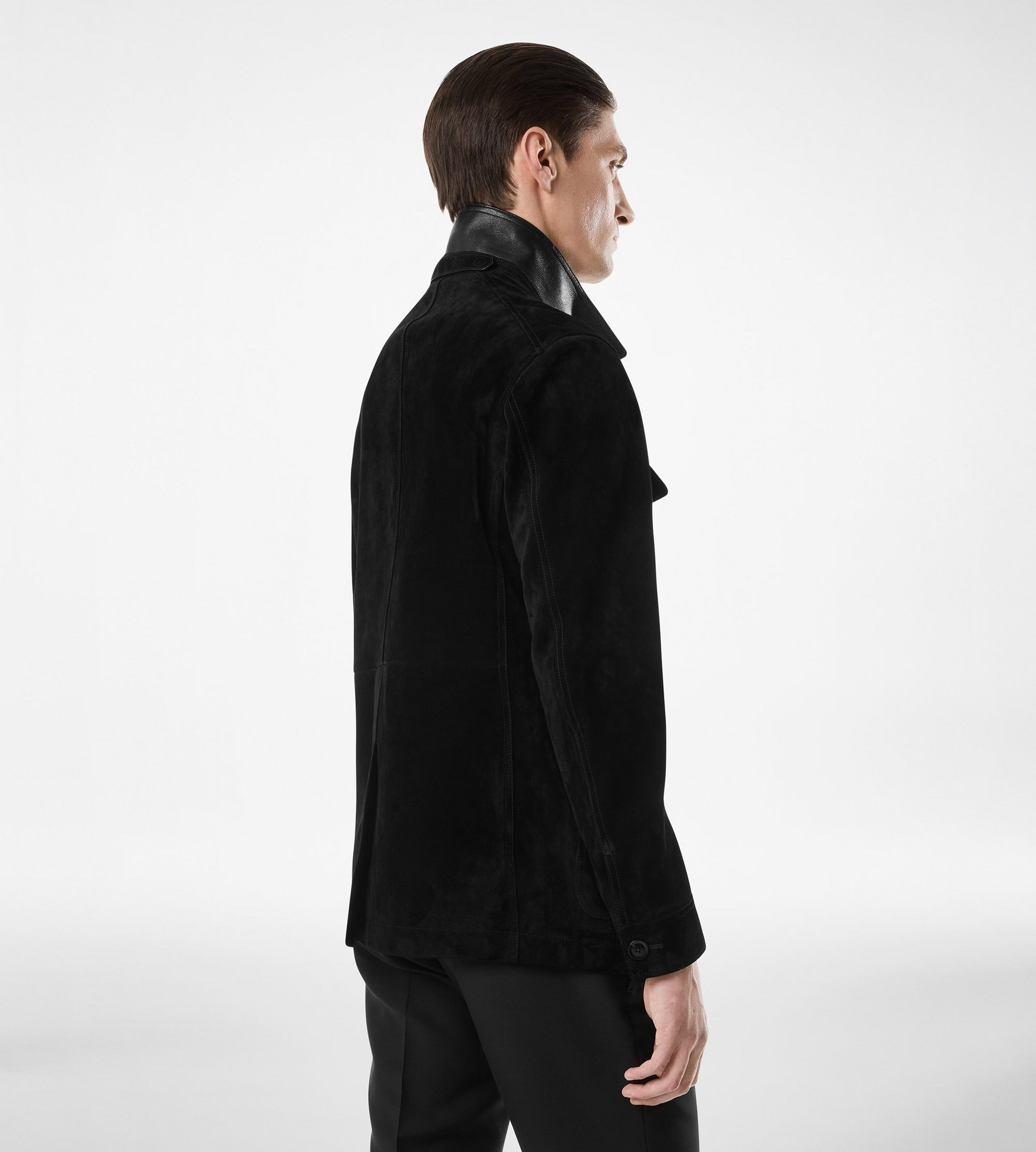 CASHMERE SUEDE MILITARY JACKET - 4