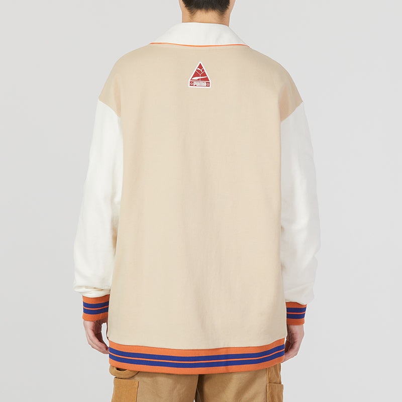 PUMA Team Badge V-neck Jacket 'Beige' 677374-67 - 4