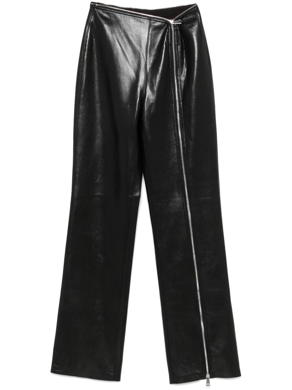 zip-detail trousers - 1