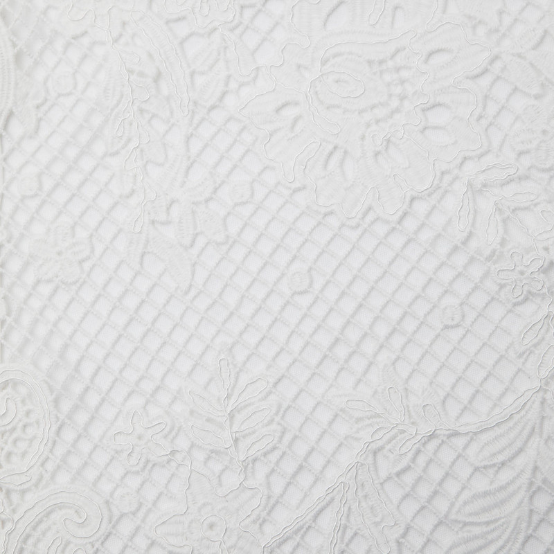 White Lace Diamante Collar Top 7