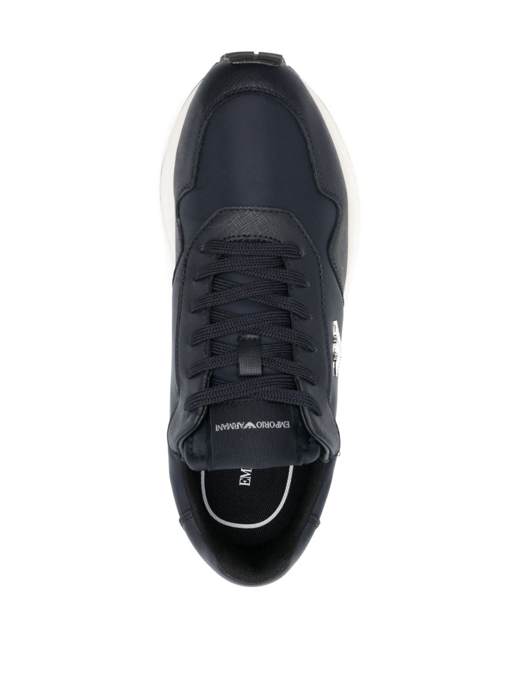 logo-appliquÃ© panelled sneakers - 4