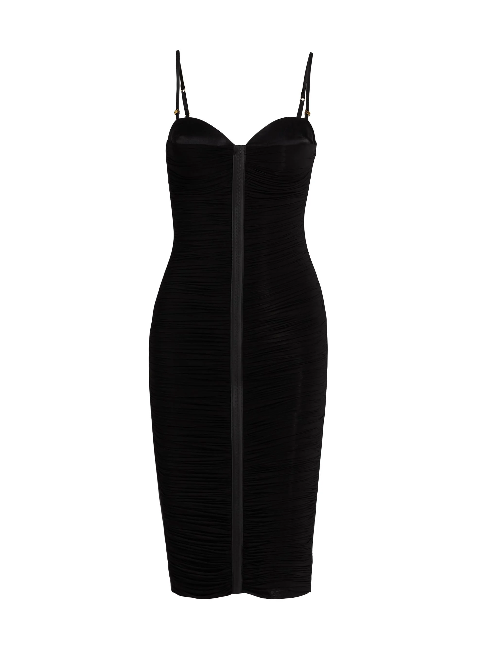 Women's Draped Stretch-Jersey Cocktail Dress - Nero - 1