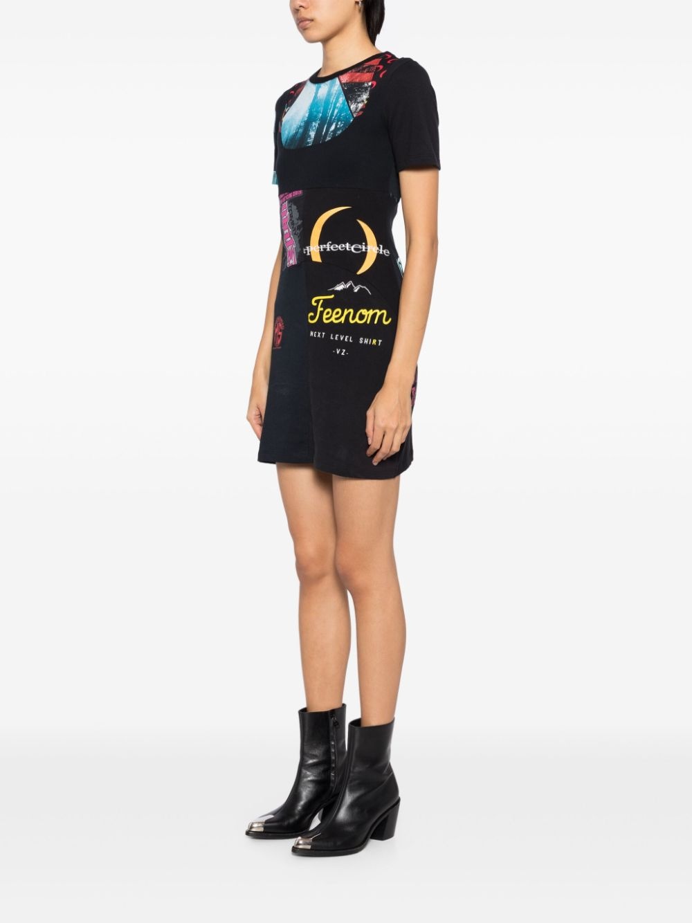 graphic mini dress - 3