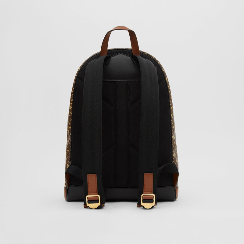 Monogram Print E-canvas and Leather Backpack 10
