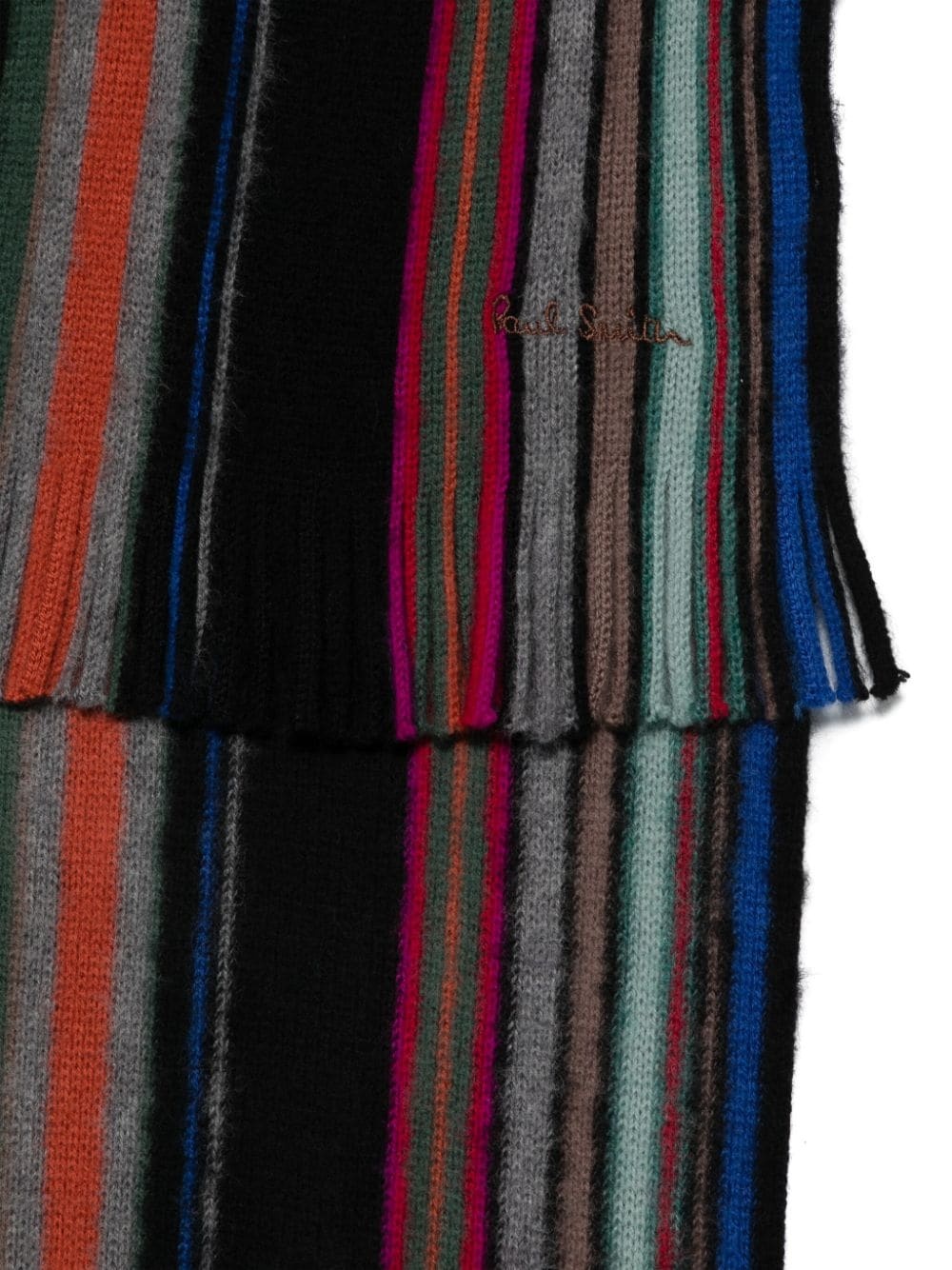 striped merino-wool scarf - 2