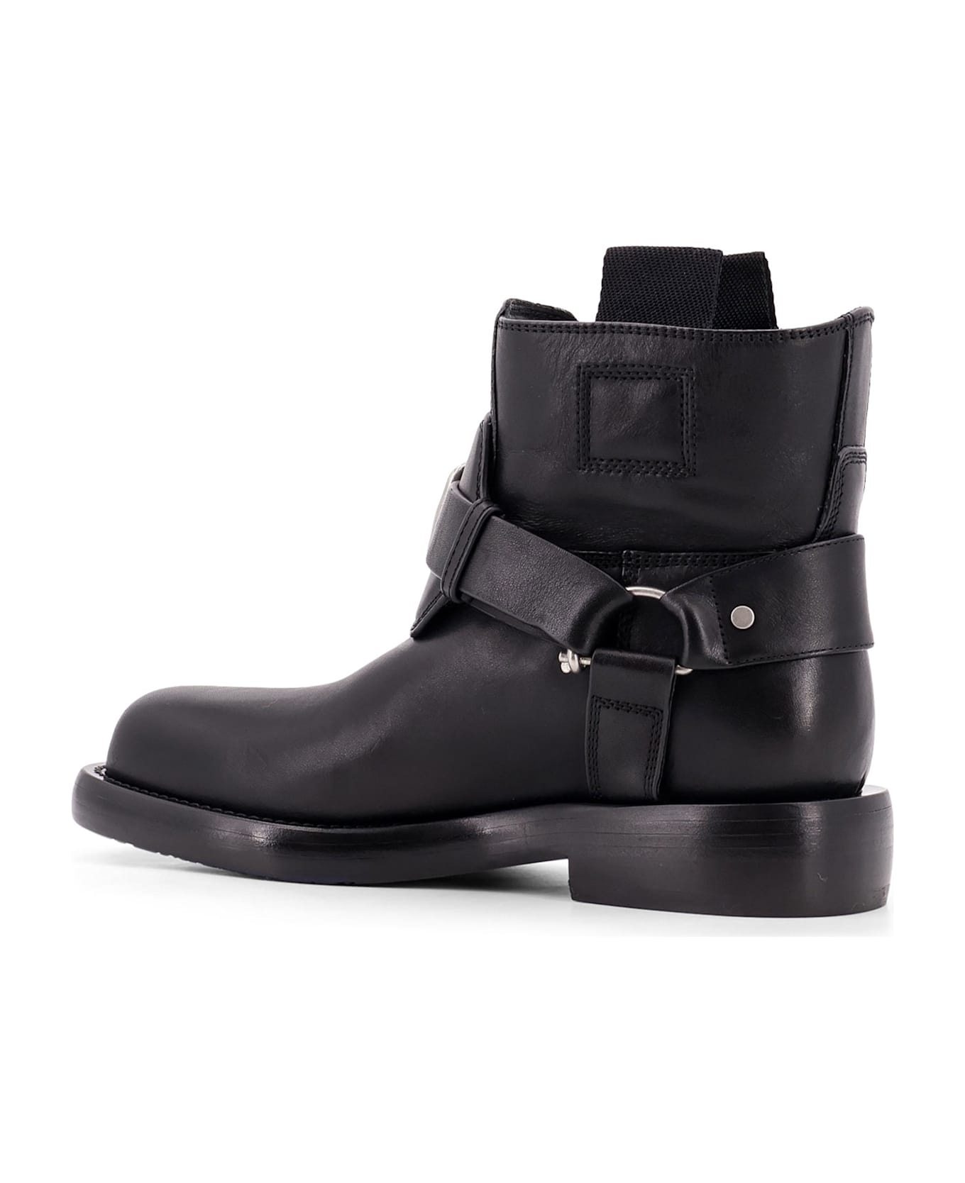 Cobble Leather Boots With Strap - 3