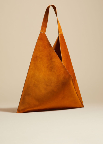 KHAITE The Sara Tote in Caramel Suede outlook