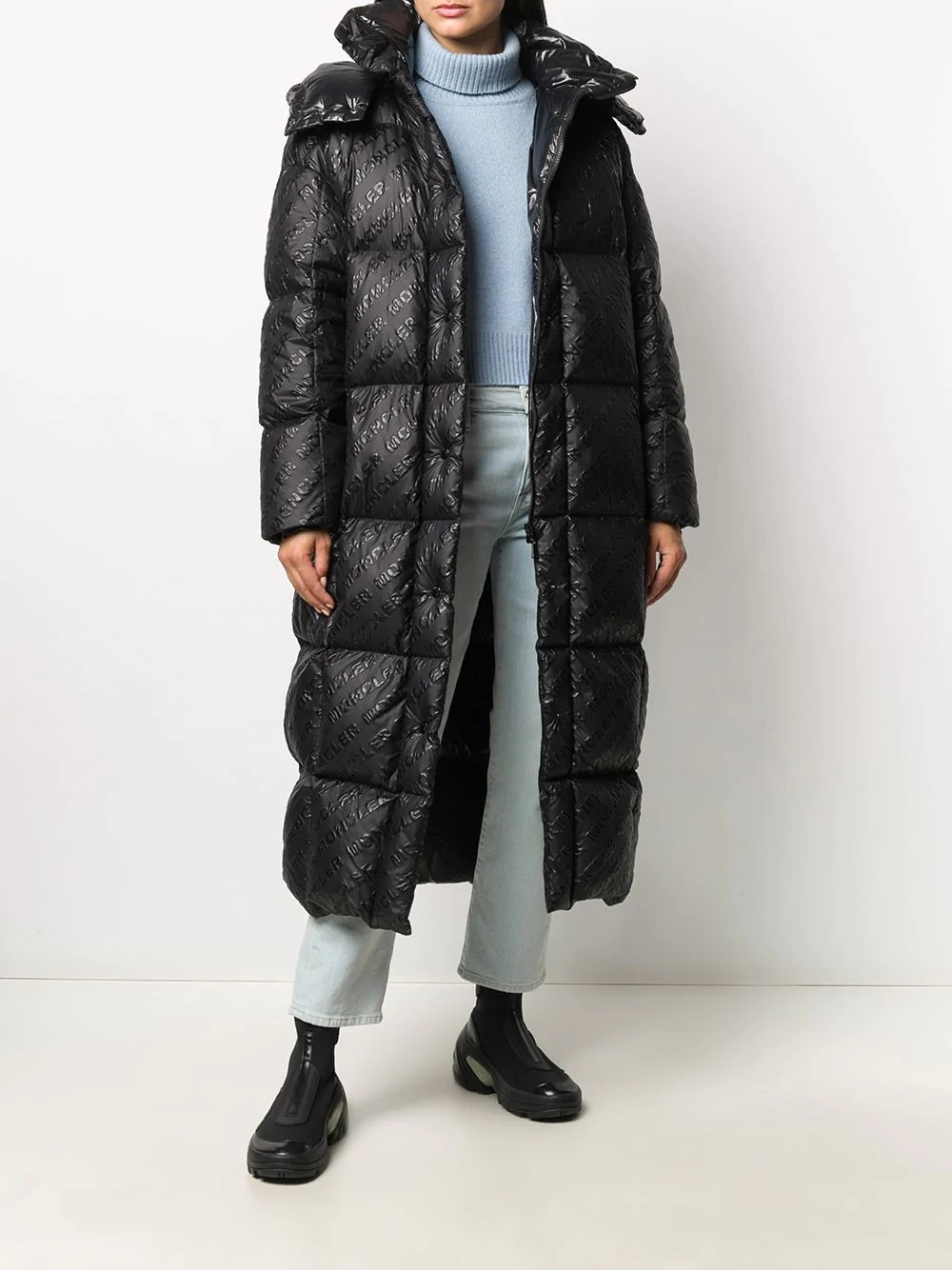 Parnaiba logo-print puffer coat - 2