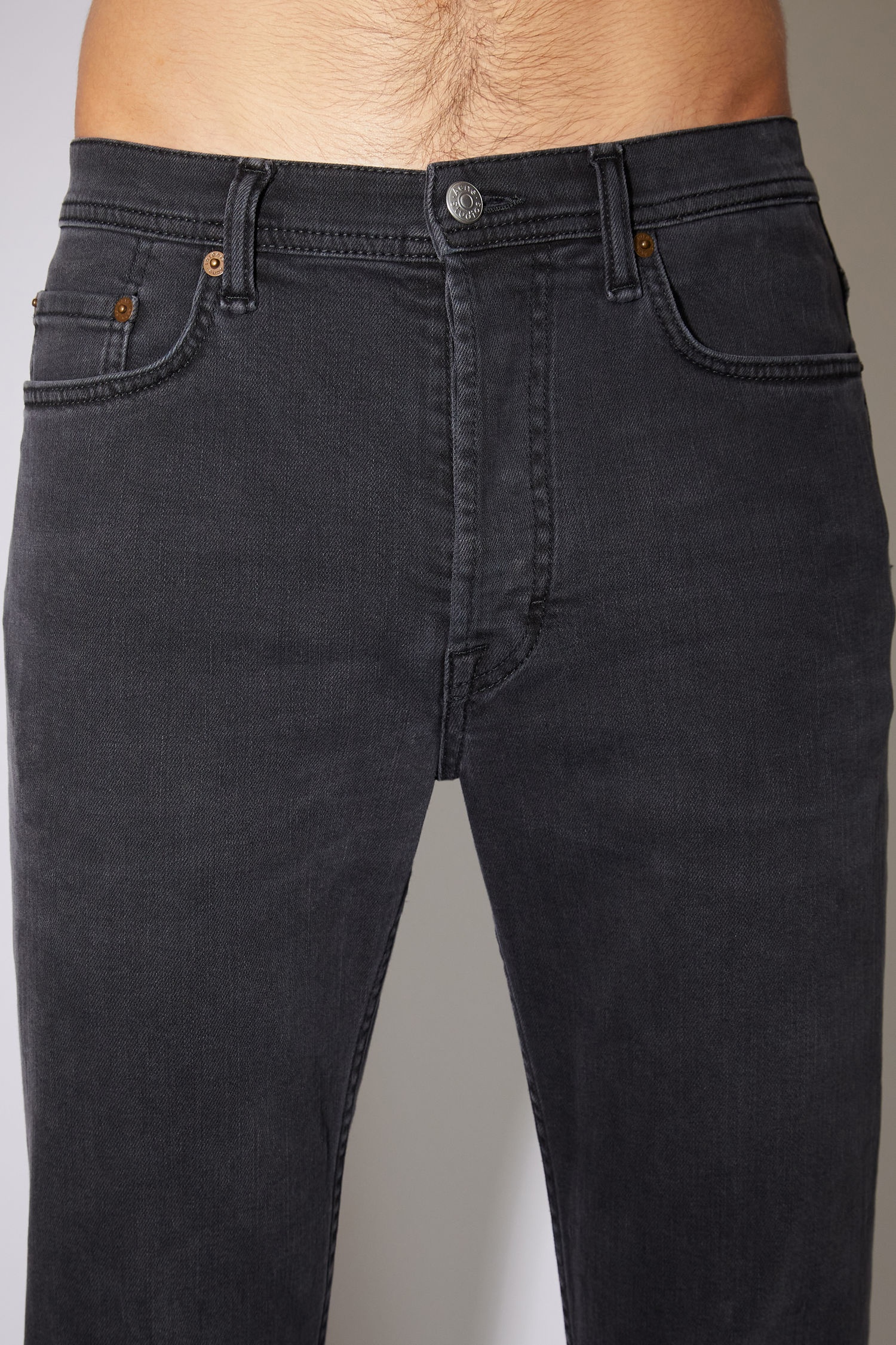 Slim tapered jeans - Used black - 6