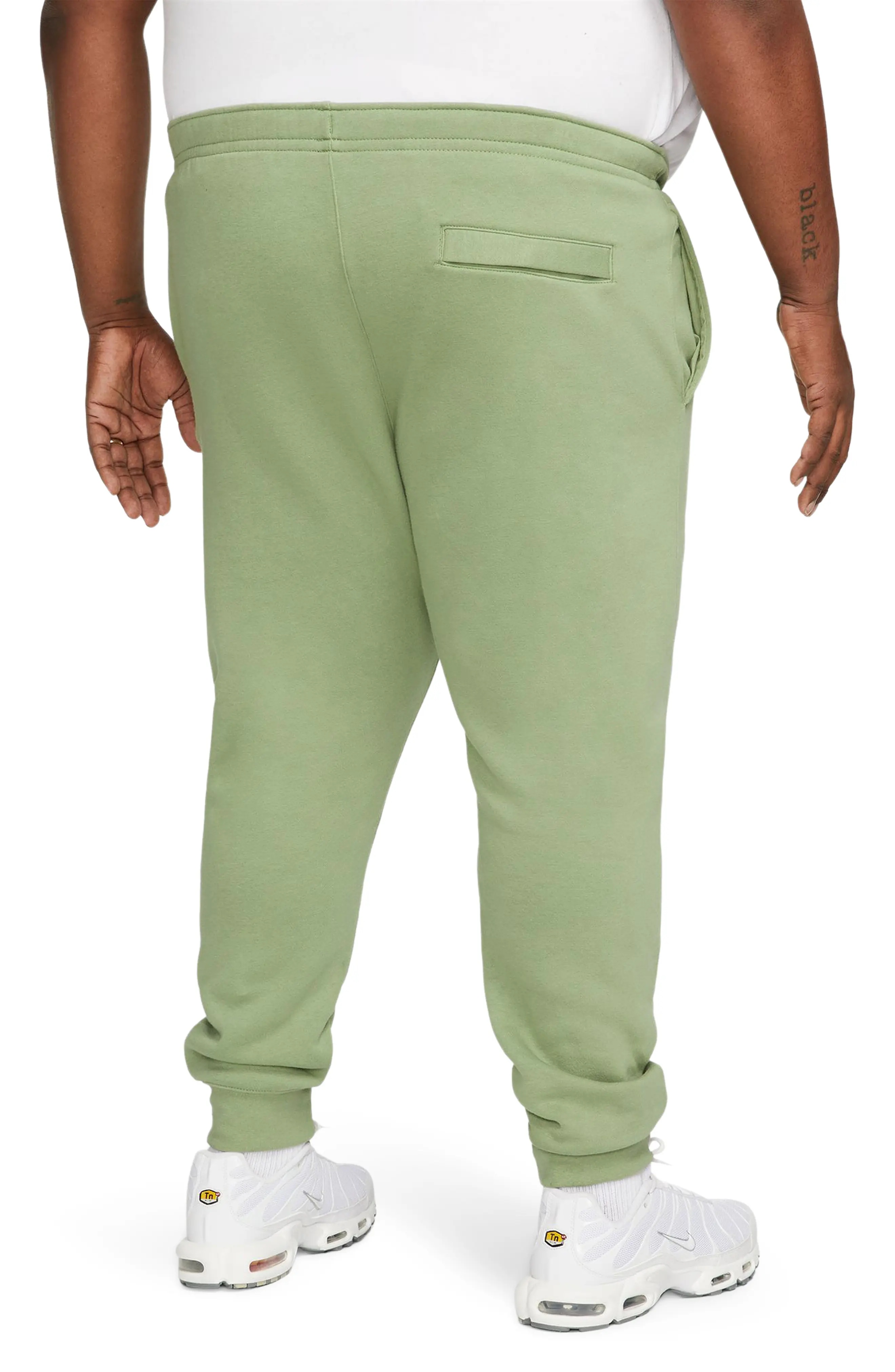 Sportswear Club Pocket Fleece Joggers in Oil Green/White - 4