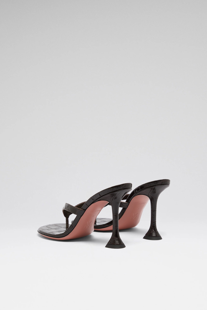 JULIETTE THONG SLIPPER 95 SHINY COFFEE CROC 5